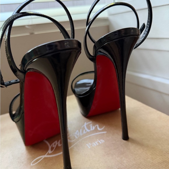 Christian Louboutin Black Patent Leather Heels - Picture 3 of 7
